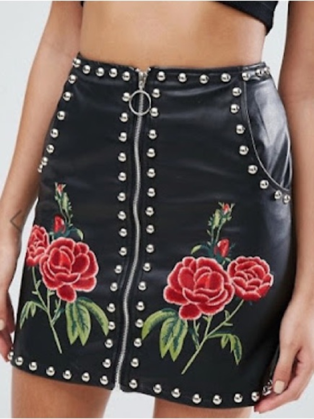 Faux Leather Skirt